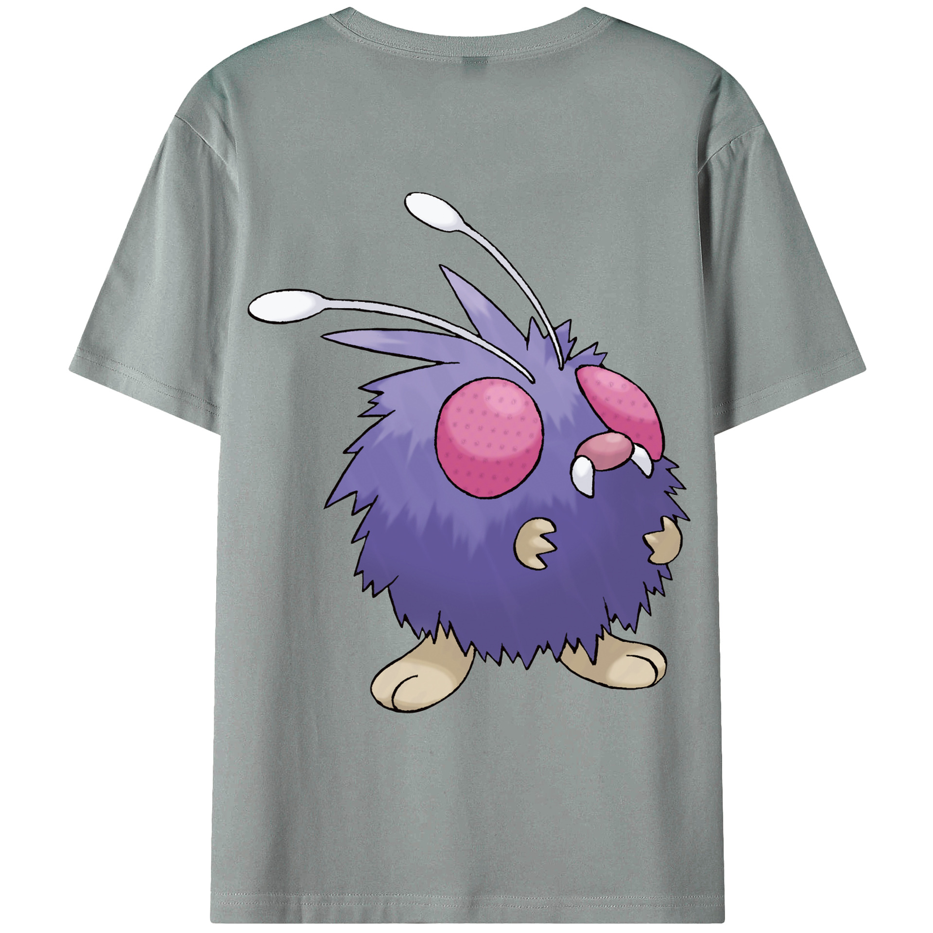 （画像用） ポケットモンスター Pokémon 綿100％ メンズ半袖Tシャツ（バックプリント） 通気性
